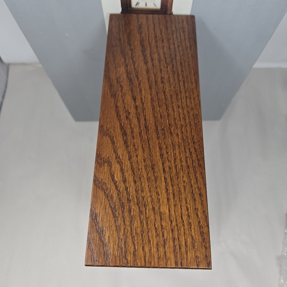 Seiko Radio Controlled Mantle Wood Clock Medium Brown Tone Abalone Insert Ornate - Picture 10 of 15